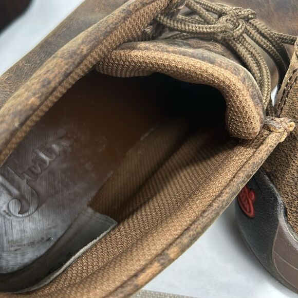 The 232 Justin Men's Driver Moc Casual Shoes 
Sz 12 Justin boots wallabies style - Picture 5 of 11